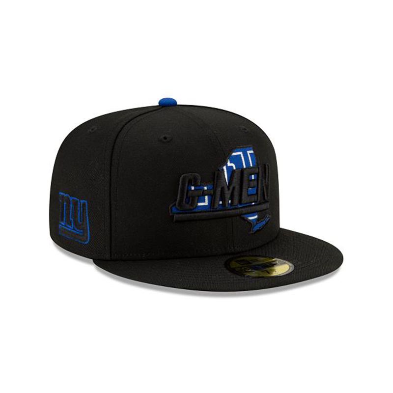 NFL New York Giants State Logo Reflect 59Fifty Fitted (FJR6353) - Black New Era Caps